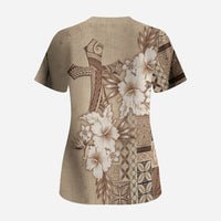 Samoa AIGA Mamanu Siapo Malu Motifs Scrub Top LT7 - Polynesian Pride