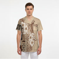 Samoa AIGA Mamanu Siapo Malu Motifs Scrub Top LT7 - Polynesian Pride
