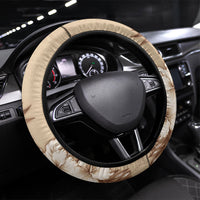 Samoa AIGA Mamanu Siapo Malu Motifs Steering Wheel Cover LT7 Universal Fit Beige - Polynesian Pride