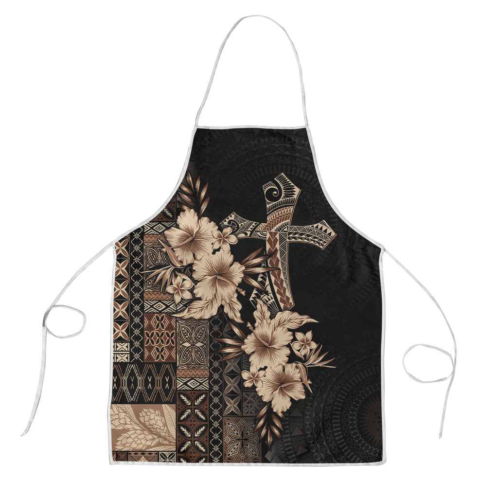 Samoa AIGA Mamanu Siapo Malu Motifs Apron Black Ver LT7 Black - Polynesian Pride