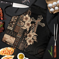 Samoa AIGA Mamanu Siapo Malu Motifs Apron Black Ver LT7 Black - Polynesian Pride