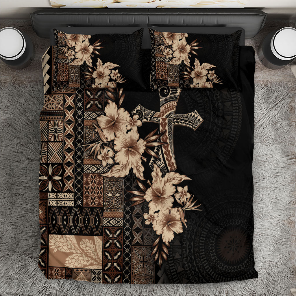 Samoa AIGA Mamanu Siapo Malu Motifs Bedding Set Black Ver