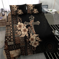 Samoa AIGA Mamanu Siapo Malu Motifs Bedding Set Black Ver LT7 - Polynesian Pride