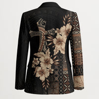 Samoa AIGA Mamanu Siapo Malu Motifs Blazer Black Ver LT7 - Polynesian Pride