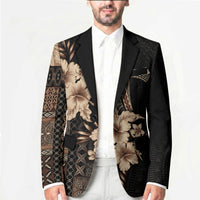 Samoa AIGA Mamanu Siapo Malu Motifs Blazer Black Ver LT7 - Polynesian Pride