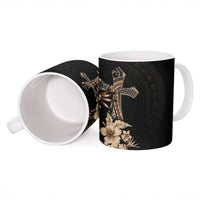 Samoa AIGA Mamanu Siapo Malu Motifs Ceramic Mug Black Ver LT7 - Polynesian Pride