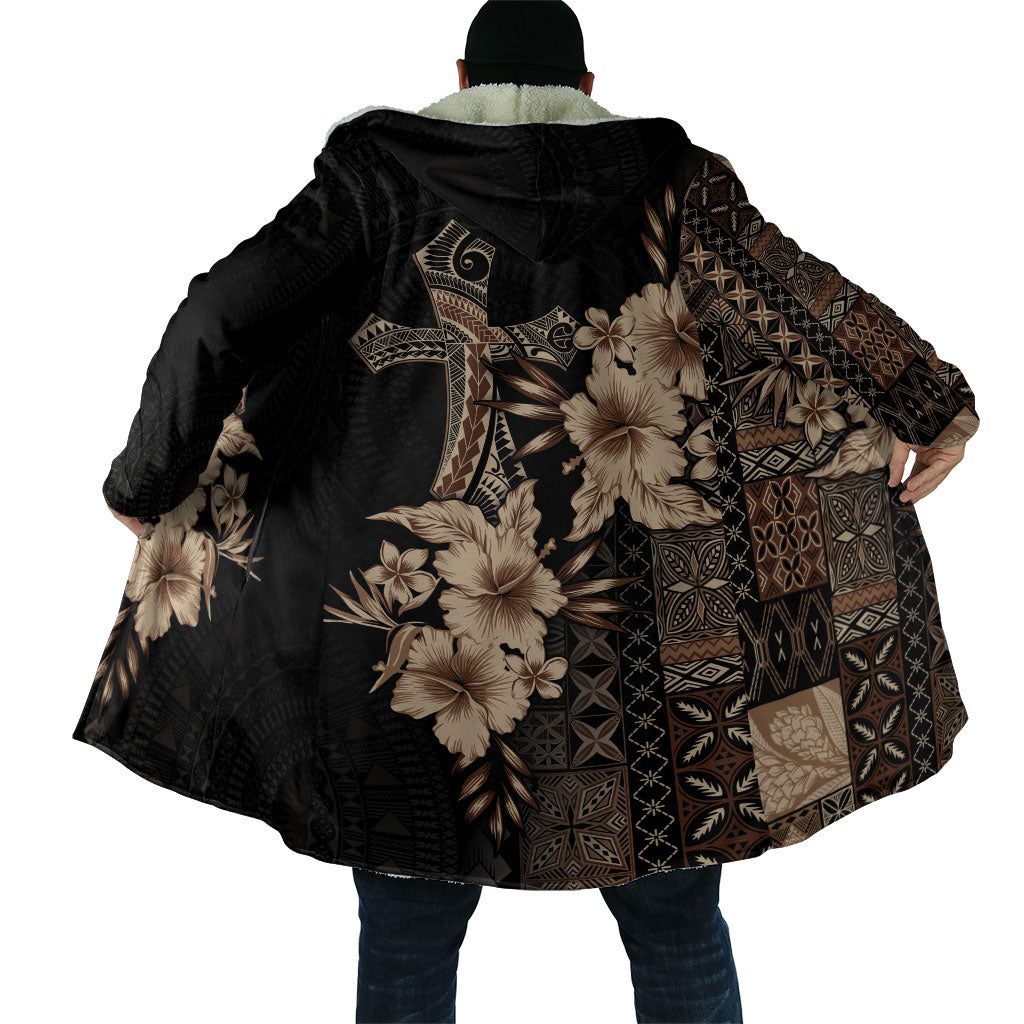 Samoa AIGA Mamanu Siapo Malu Motifs Cloak Black Ver LT7 - Polynesian Pride