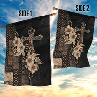 Samoa AIGA Mamanu Siapo Malu Motifs Garden Flag Black Ver LT7 - Polynesian Pride