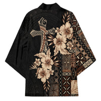 Samoa AIGA Mamanu Siapo Malu Motifs Kimono Black Ver LT7 - Polynesian Pride
