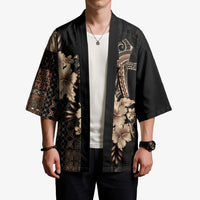 Samoa AIGA Mamanu Siapo Malu Motifs Kimono Black Ver LT7 - Polynesian Pride