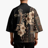 Samoa AIGA Mamanu Siapo Malu Motifs Kimono Black Ver LT7 - Polynesian Pride
