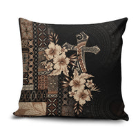 Samoa AIGA Mamanu Siapo Malu Motifs Pillow Cover Black Ver LT7 Black - Polynesian Pride