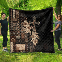Samoa AIGA Mamanu Siapo Malu Motifs Quilt Black Ver LT7 - Polynesian Pride