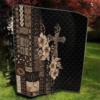 Samoa AIGA Mamanu Siapo Malu Motifs Quilt Black Ver LT7 - Polynesian Pride