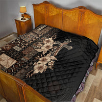 Samoa AIGA Mamanu Siapo Malu Motifs Quilt Black Ver LT7 - Polynesian Pride