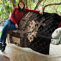 Samoa AIGA Mamanu Siapo Malu Motifs Quilt Black Ver LT7 - Polynesian Pride