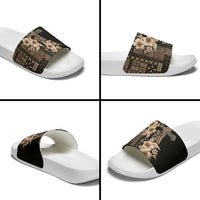 Samoa AIGA Mamanu Siapo Malu Motifs Slide Sandals Black Ver LT7 - Polynesian Pride