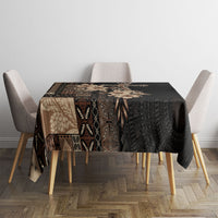 Samoa AIGA Mamanu Siapo Malu Motifs Tablecloth Black Ver LT7 - Polynesian Pride