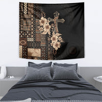 Samoa AIGA Mamanu Siapo Malu Motifs Tapestry Black Ver LT7 - Polynesian Pride