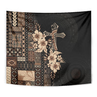 Samoa AIGA Mamanu Siapo Malu Motifs Tapestry Black Ver LT7 - Polynesian Pride