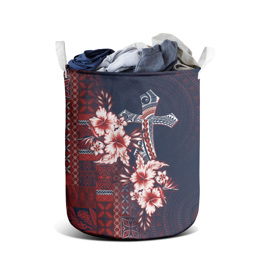 Samoa AIGA Mamanu Siapo Malu Motifs Laundry Basket Flag Color LT7 - Polynesian Pride