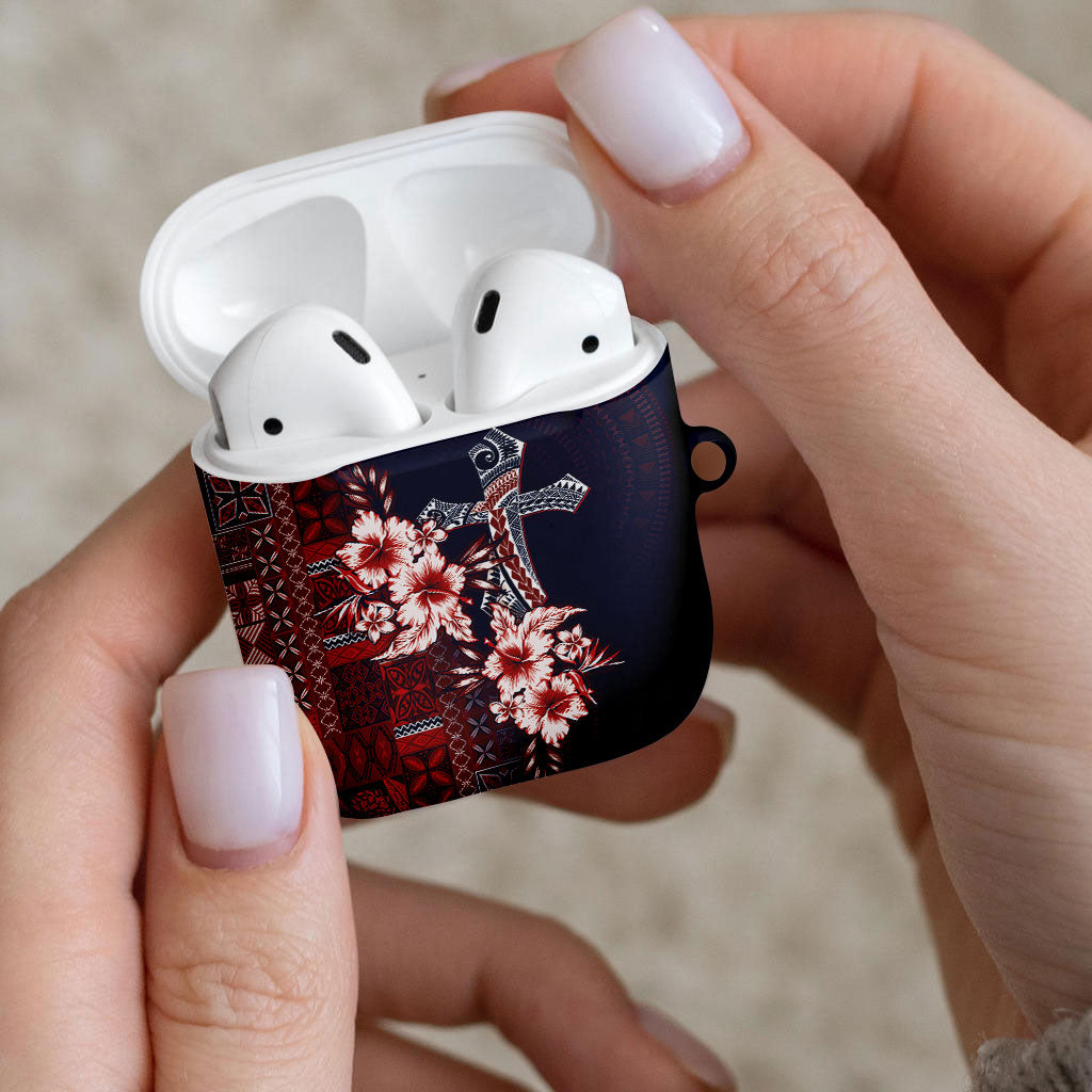 Samoa AIGA Mamanu Siapo Malu Motifs AirPods Case Flag Color LT7 - Polynesian Pride