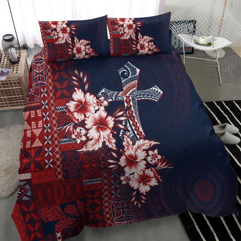 Samoa AIGA Mamanu Siapo Malu Motifs Bedding Set Flag Color LT7 - Polynesian Pride