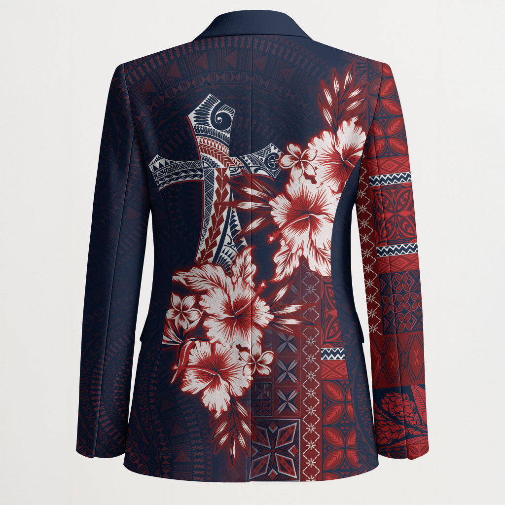 Samoa AIGA Mamanu Siapo Malu Motifs Blazer Flag Color LT7 - Polynesian Pride