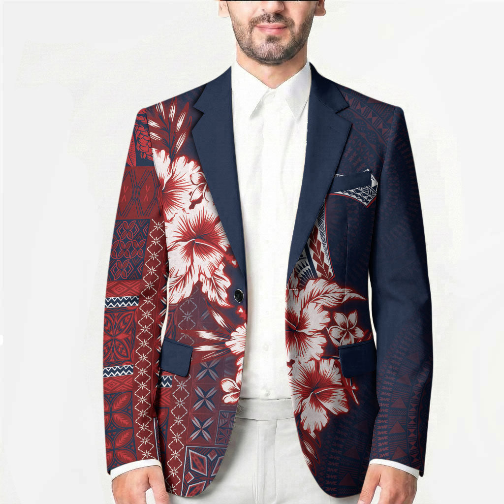 Samoa AIGA Mamanu Siapo Malu Motifs Blazer Flag Color LT7 - Polynesian Pride