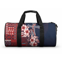Samoa AIGA Mamanu Siapo Malu Motifs Duffle Bag Flag Color LT7 One size Navy Blue - Polynesian Pride