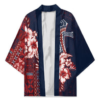 Samoa AIGA Mamanu Siapo Malu Motifs Kimono Flag Color LT7 Unisex Navy Blue - Polynesian Pride