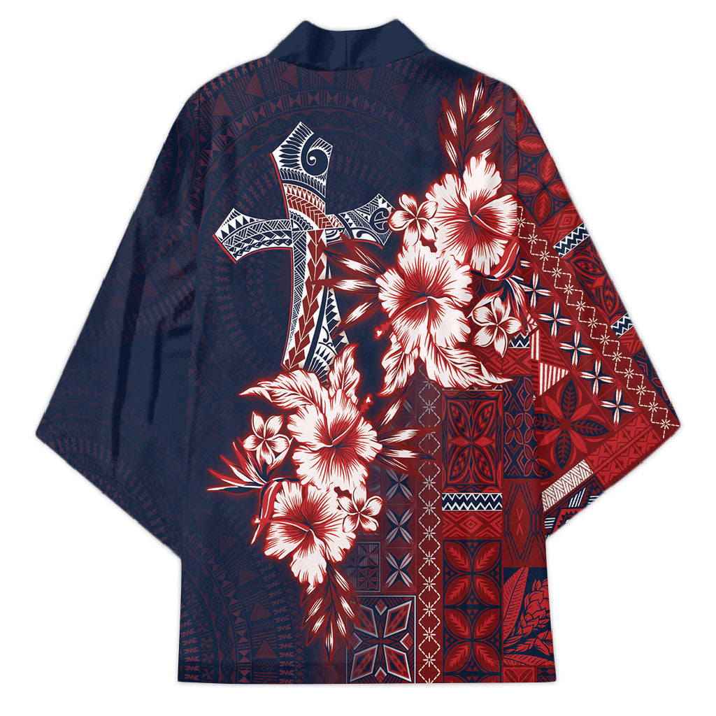 Samoa AIGA Mamanu Siapo Malu Motifs Kimono Flag Color LT7 - Polynesian Pride