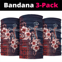 Samoa AIGA Mamanu Siapo Malu Motifs Neck Gaiter Flag Color LT7 package One Size: 25*50cm Navy Blue - Polynesian Pride