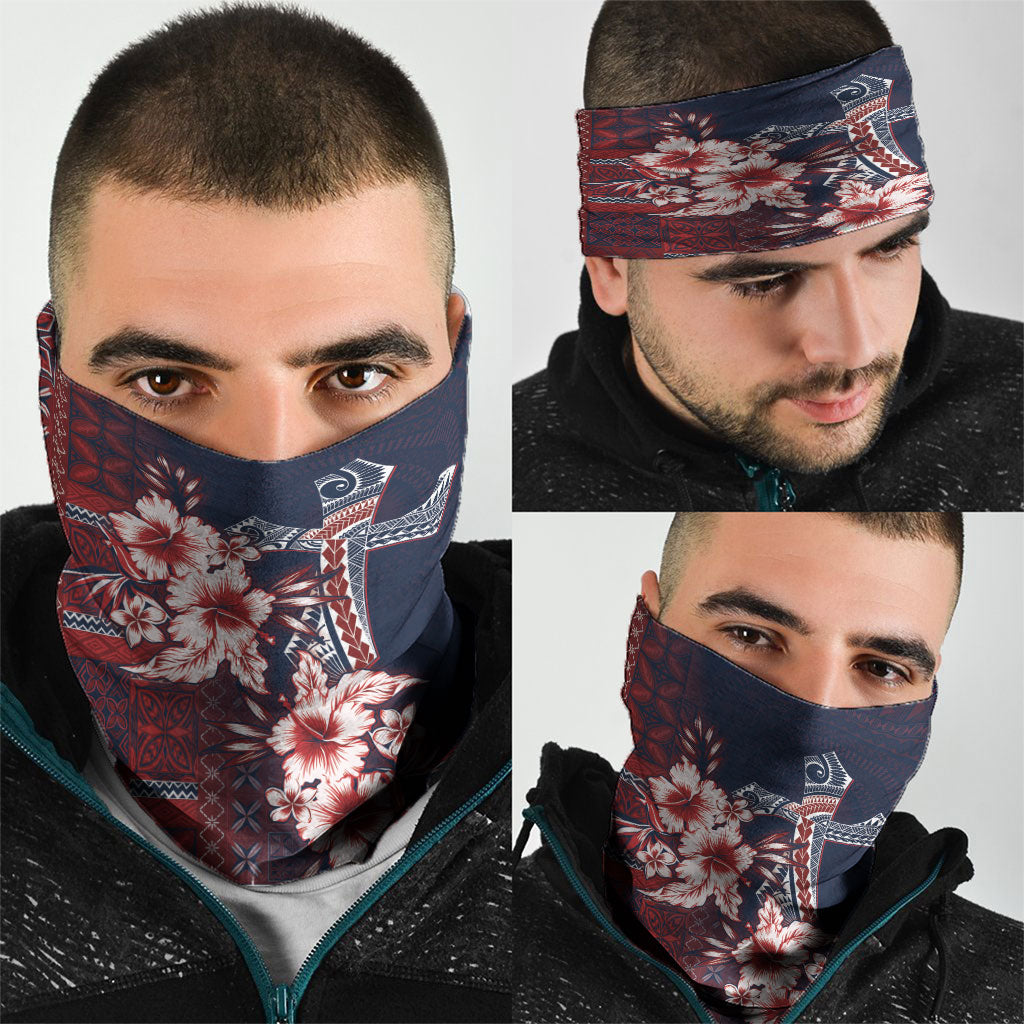 Samoa AIGA Mamanu Siapo Malu Motifs Neck Gaiter Flag Color LT7 - Polynesian Pride
