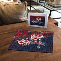 Samoa AIGA Mamanu Siapo Malu Motifs Puzzle Flag Color LT7 - Polynesian Pride