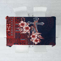 Samoa AIGA Mamanu Siapo Malu Motifs Tablecloth Flag Color LT7 Navy Blue - Polynesian Pride