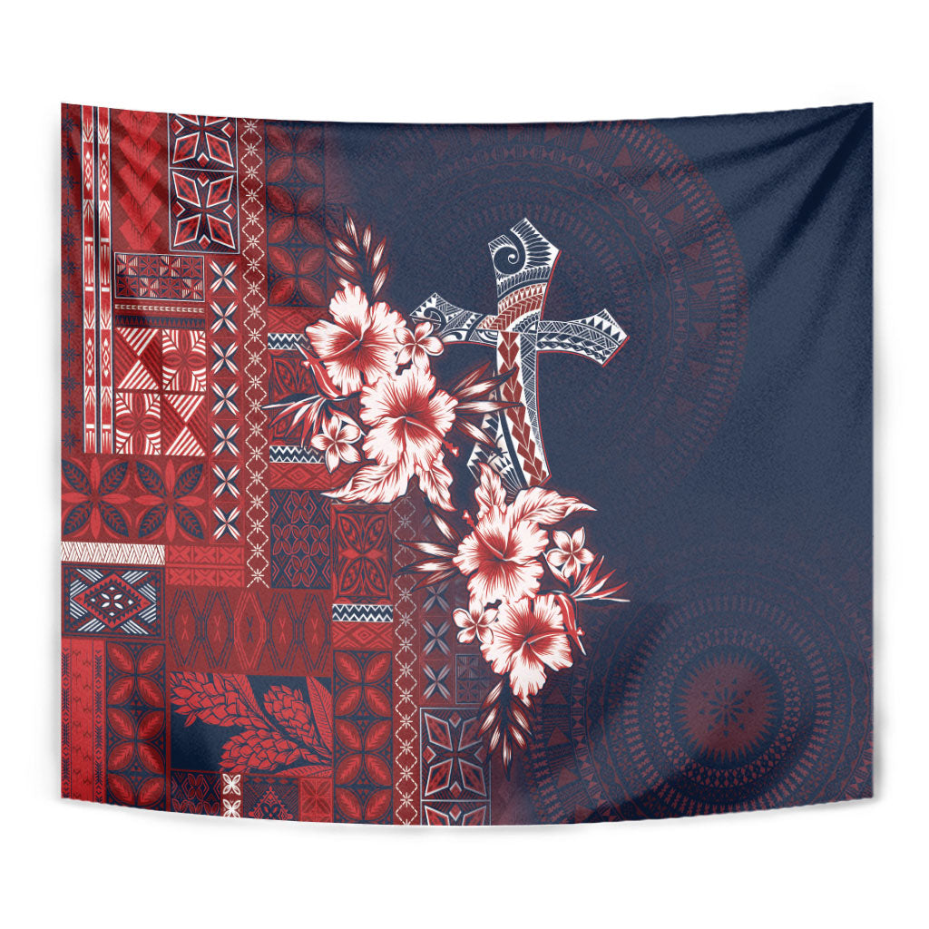 Samoa AIGA Mamanu Siapo Malu Motifs Tapestry Flag Color LT7 - Polynesian Pride