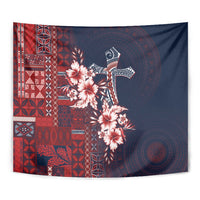 Samoa AIGA Mamanu Siapo Malu Motifs Tapestry Flag Color LT7 - Polynesian Pride