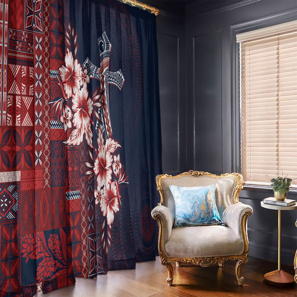 Samoa AIGA Mamanu Siapo Malu Motifs Window Curtain Flag Color LT7 - Polynesian Pride