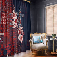 Samoa AIGA Mamanu Siapo Malu Motifs Window Curtain Flag Color LT7 - Polynesian Pride