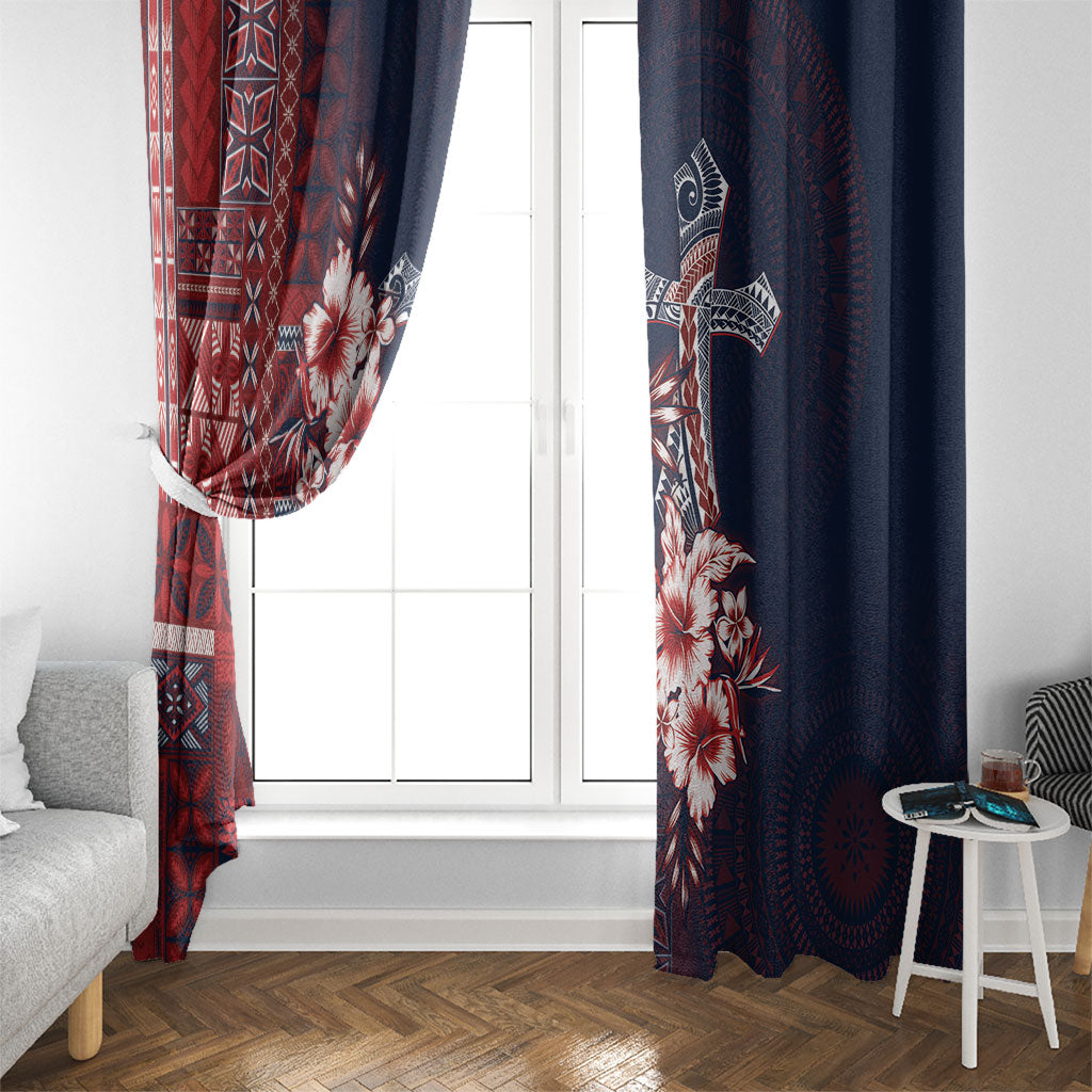 Samoa AIGA Mamanu Siapo Malu Motifs Window Curtain Flag Color LT7 - Polynesian Pride
