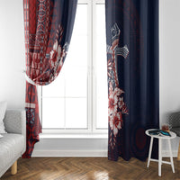 Samoa AIGA Mamanu Siapo Malu Motifs Window Curtain Flag Color LT7 - Polynesian Pride