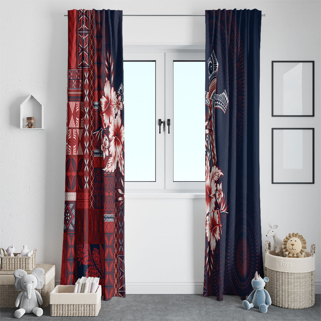 Samoa AIGA Mamanu Siapo Malu Motifs Window Curtain Flag Color LT7 - Polynesian Pride