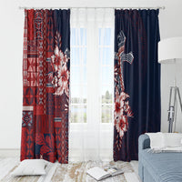 Samoa AIGA Mamanu Siapo Malu Motifs Window Curtain Flag Color LT7 - Polynesian Pride