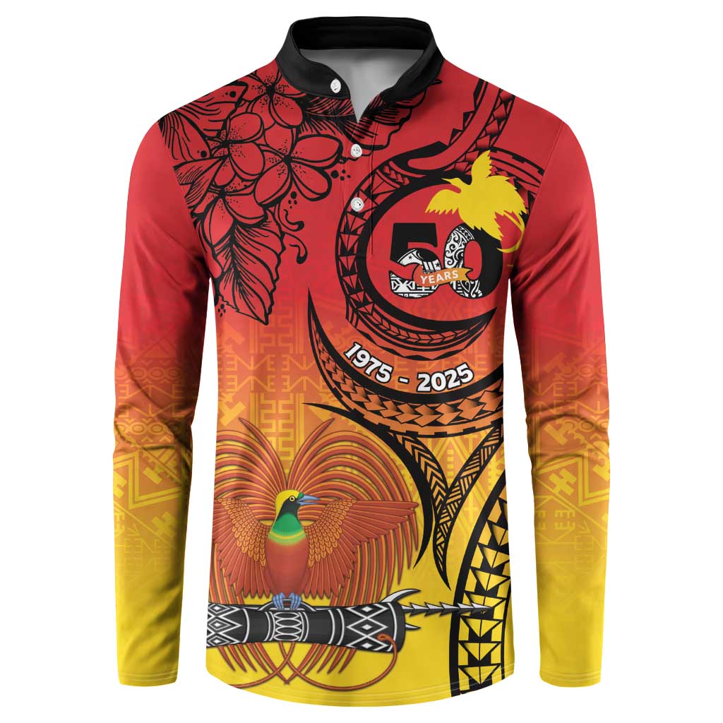 Papua New Guinea 50 Years Button Sweatshirt Motuan Motifs LT7 Colorful - Polynesian Pride