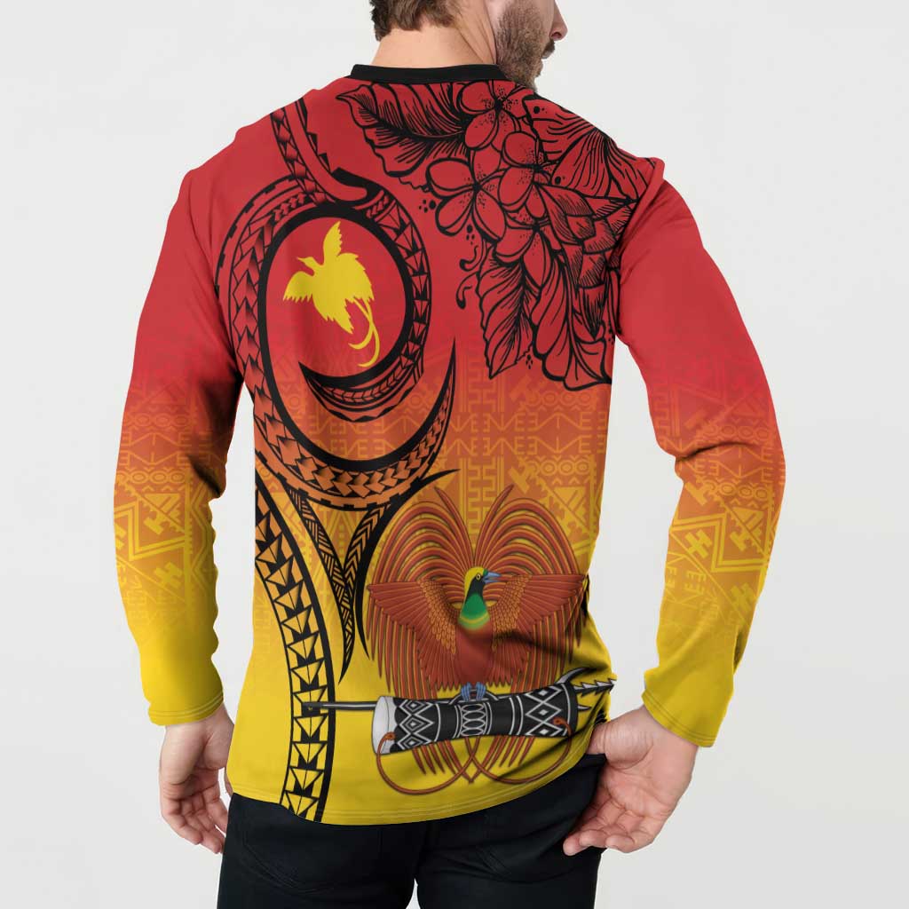 Papua New Guinea 50 Years Button Sweatshirt Motuan Motifs LT7 - Polynesian Pride