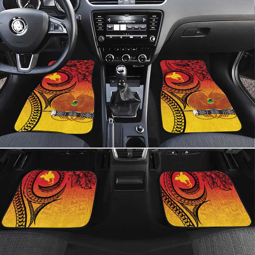 Papua New Guinea 50 Years Car Mats Motuan Motifs LT7 Set 4pcs Colorful - Polynesian Pride