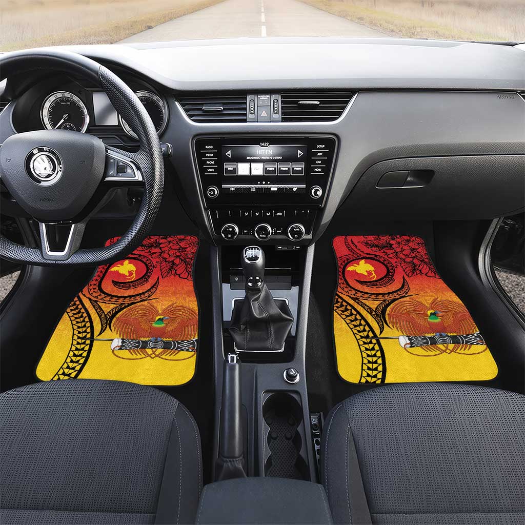 Papua New Guinea 50 Years Car Mats Motuan Motifs LT7 Set 2pcs - Front Colorful - Polynesian Pride