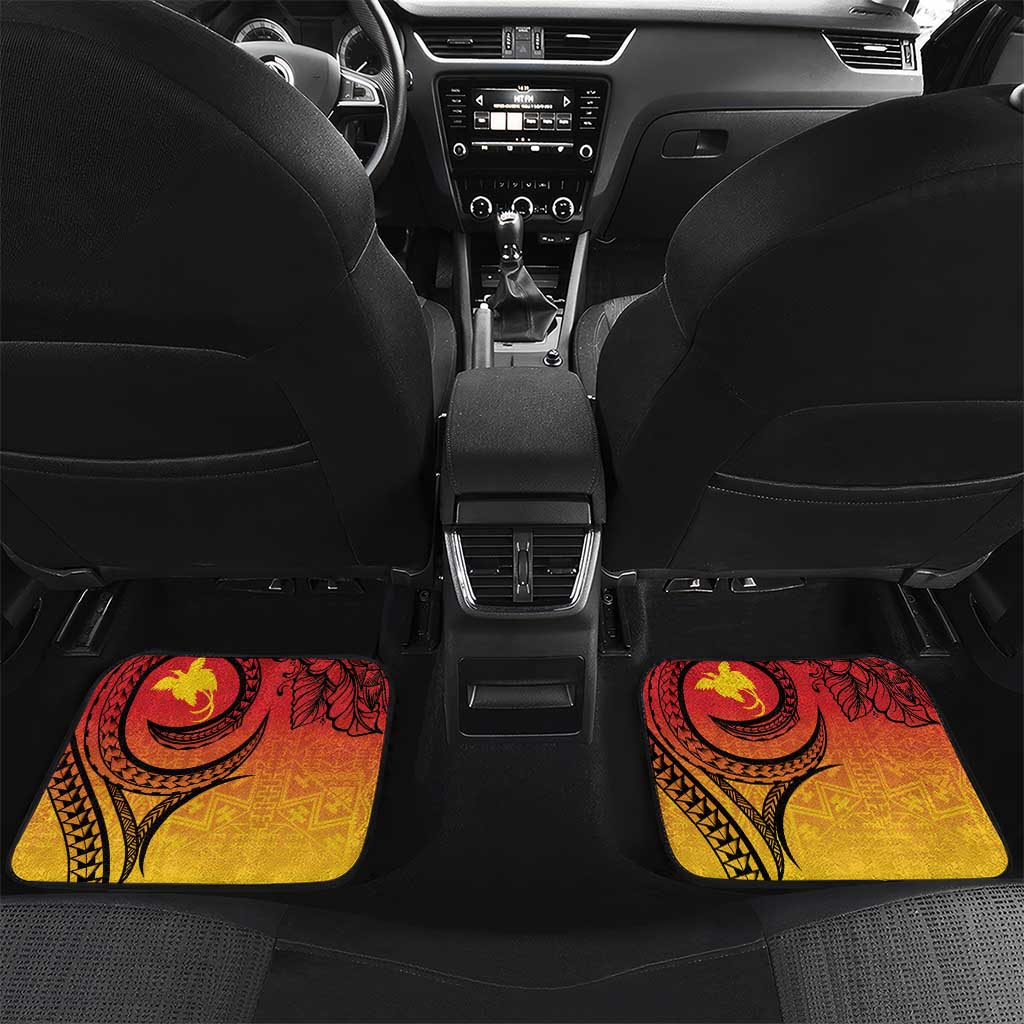Papua New Guinea 50 Years Car Mats Motuan Motifs LT7 Set 2pcs - Back Colorful - Polynesian Pride
