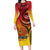 Papua New Guinea 50 Years Family Matching Long Sleeve Bodycon Dress and Hawaiian Shirt Motuan Motifs